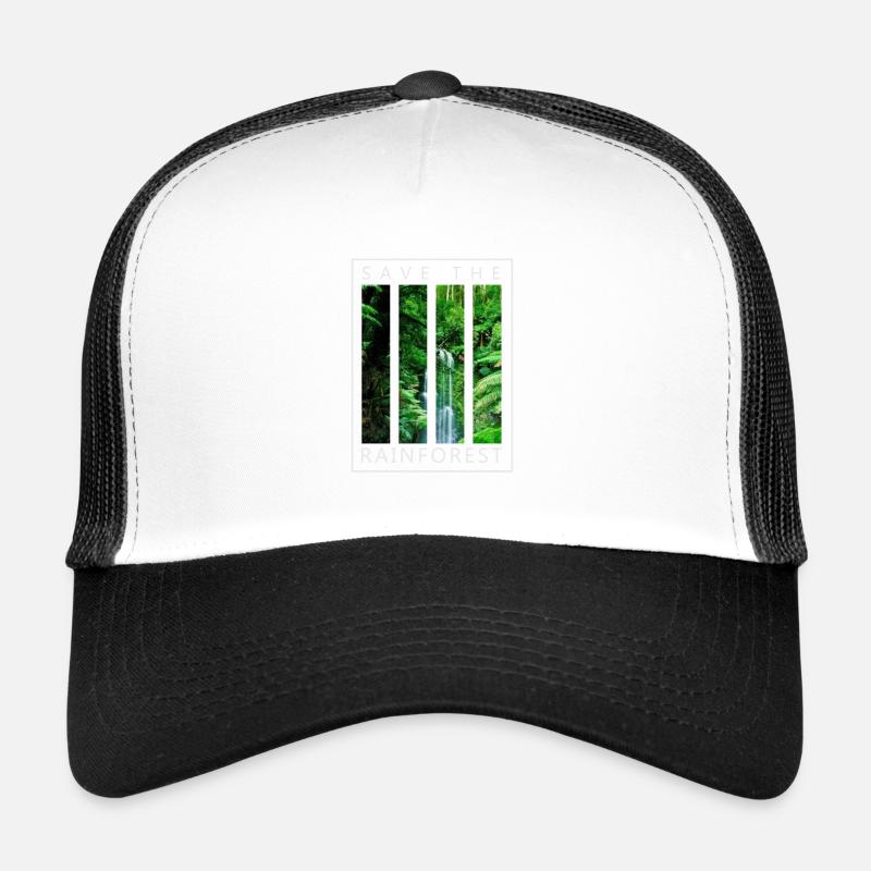 Rette den Regenwald - Trucker Cap - Weiß/Schwarz