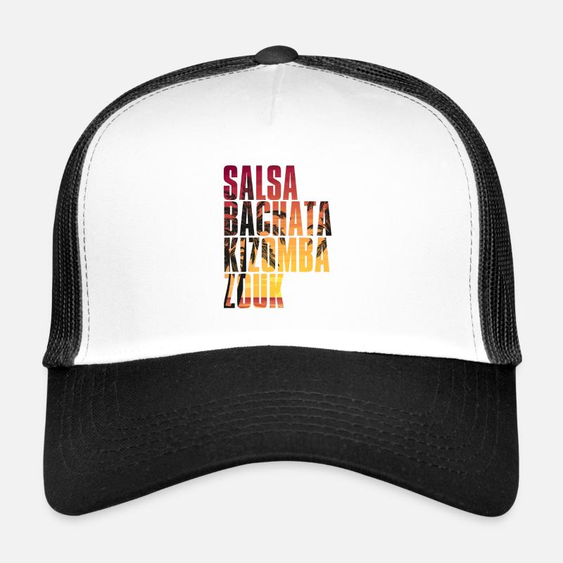 Bachata Kizomba Zouk Salsa - Trucker Cap - Weiß/Schwarz