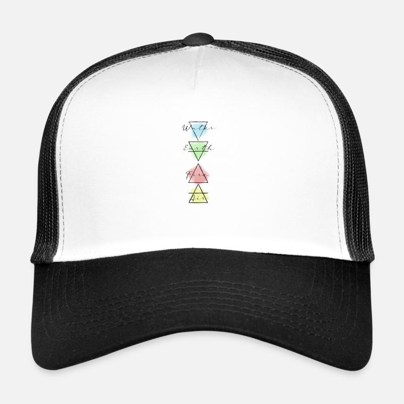 Les 4 éléments feu eau air terre astrologie Casquette trucker 