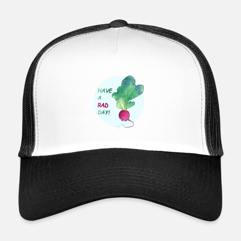 Have a rad day - Radieschen - blue - Trucker Cap - Weiß/Schwarz
