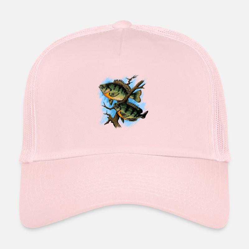 Crapet Arlequin Illustration Pêche Pullover conception Casquette trucker 