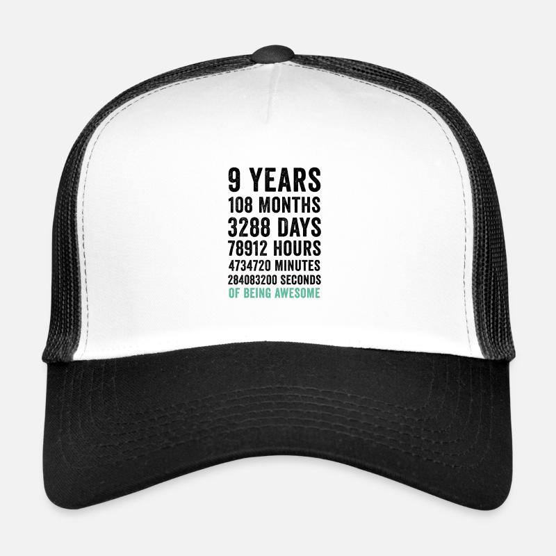 Anniversaire 9 ans d’être génial Casquette trucker 