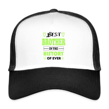 Best Brother Bester Bruder for Ever für immer - Trucker Cap - Weiß/Schwarz - Vorne