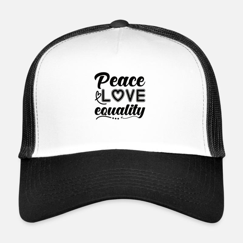 Peace Peace Love Peace World Peace Trucker Cap