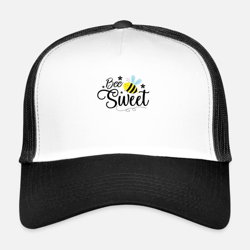Biene - Trucker Cap - Weiß/Schwarz