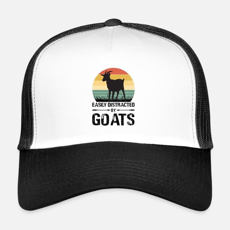 Drôle de gardien de chèvre Cadeau de propriétaire de chèvre Casquette trucker 