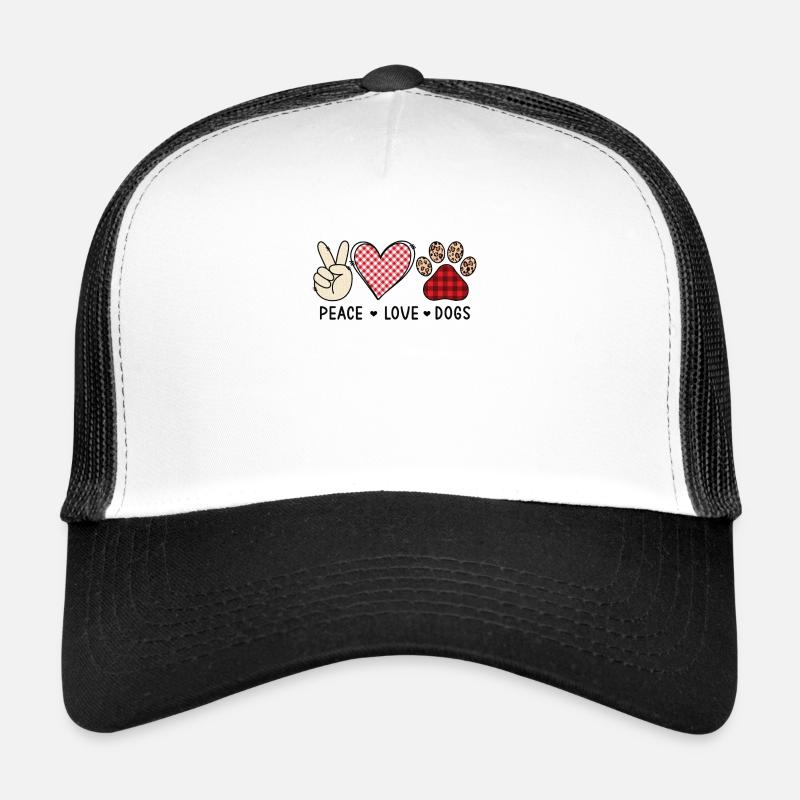 Frieden Liebe Hunde Trucker Cap