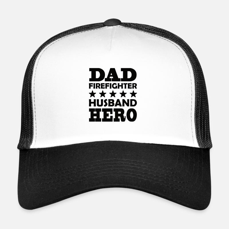 Fireman Father Dad Fire Station Heroes Trucker Cap