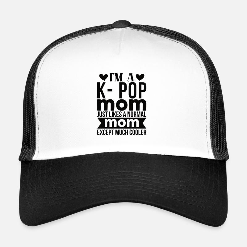 Idée cadeau K-Pop Kpop Mama - Casquette trucker  - blanc/noir
