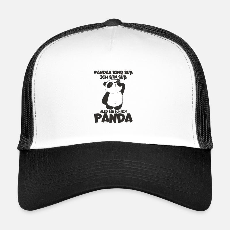 Pandas Sind Süß Ich Bin Süß Also Bin Ich Ein - Trucker Cap - Weiß/Schwarz