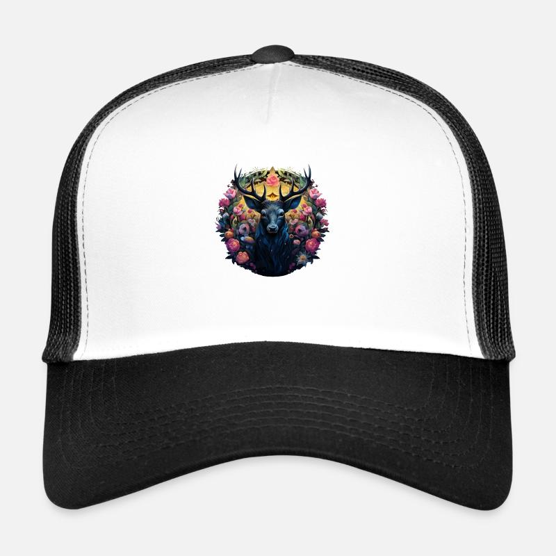 Hirsch Krafttier & Blumen, Trachtenshirt Dorffest Trucker Cap