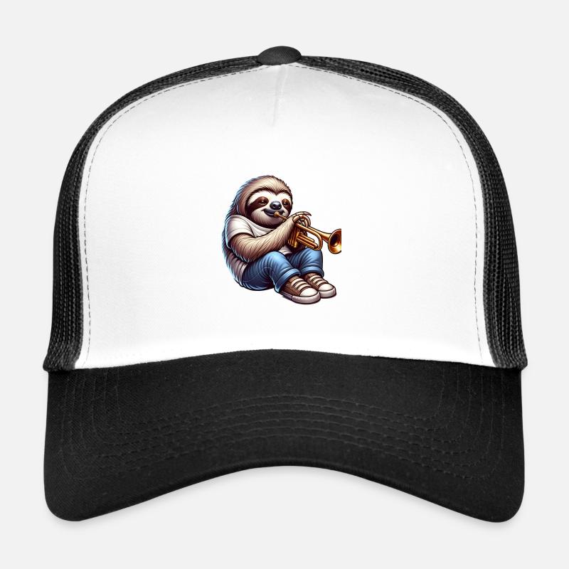 Conception musicale de trompettiste paresseux cool Casquette trucker 