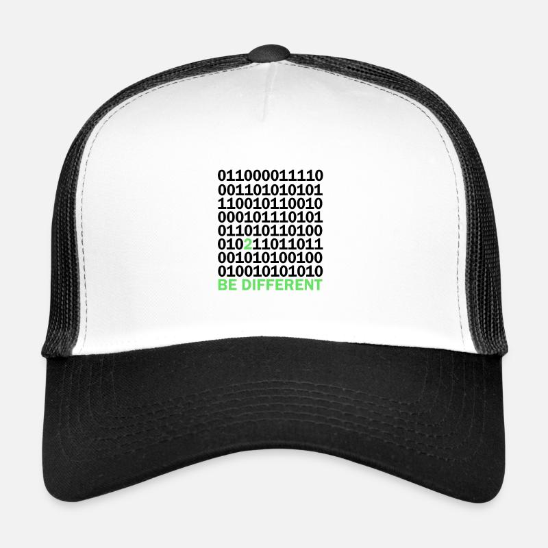 Cadeau Be Different Binary Code Nerd Casquette trucker 