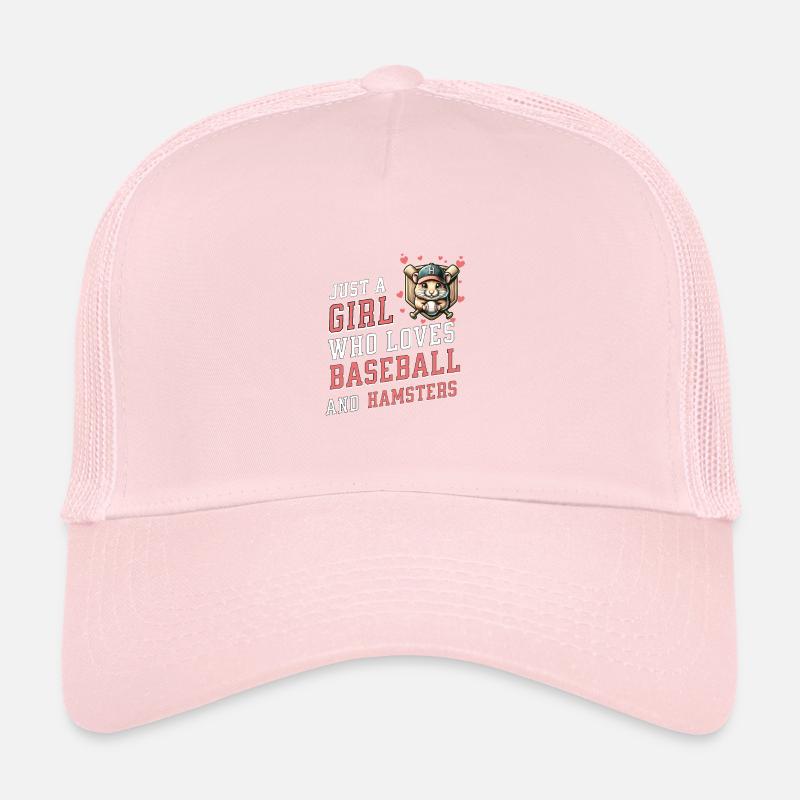 Mädchen Liebt Baseball Hamster Sport Trucker Cap