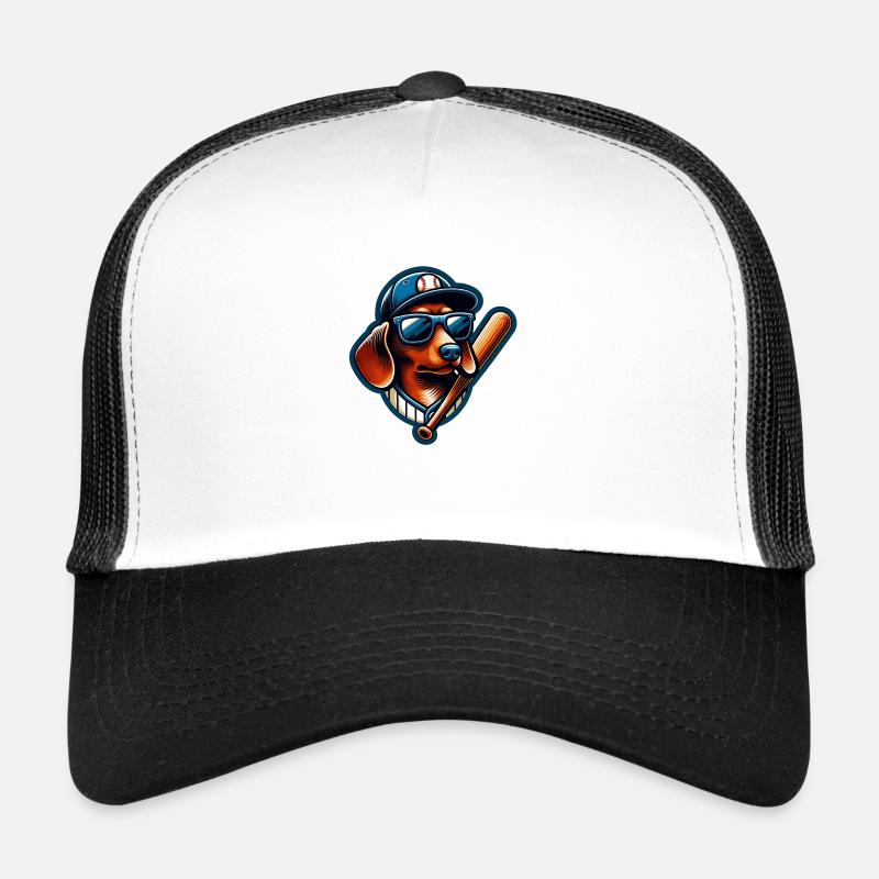 Dackel Baseball Spieler Sport Lustig Trucker Cap