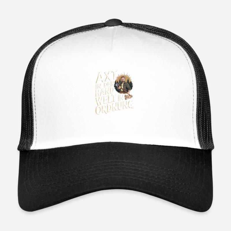 Hache À La Main Monde En Ordre Bois Casquette trucker 