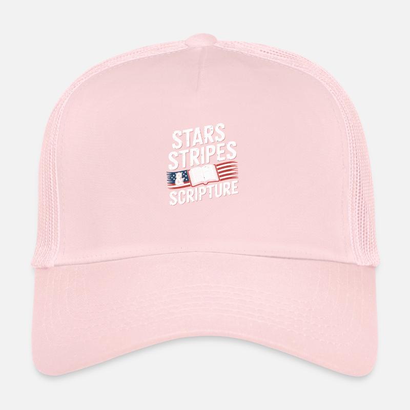 Étoiles, rayures et Écritures - Bénis de la Lumière - Casquette trucker 
