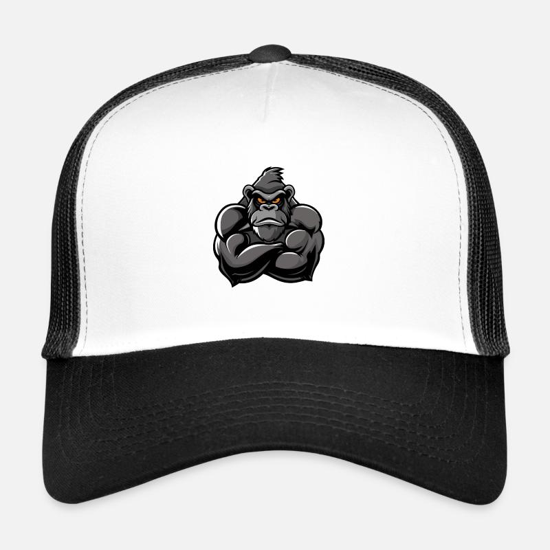 Bande dessinée Gorilla - Casquette trucker  - blanc/noir