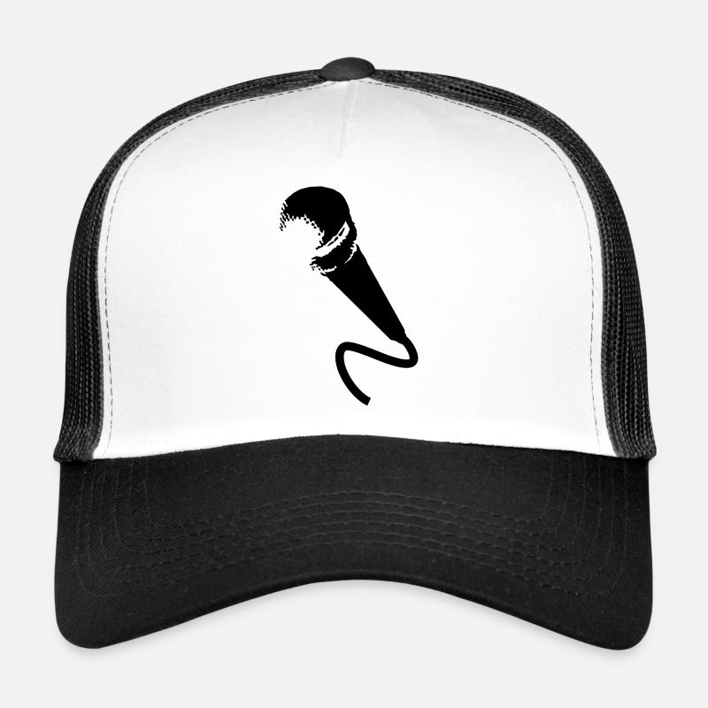 microphone - Trucker Cap - white/black