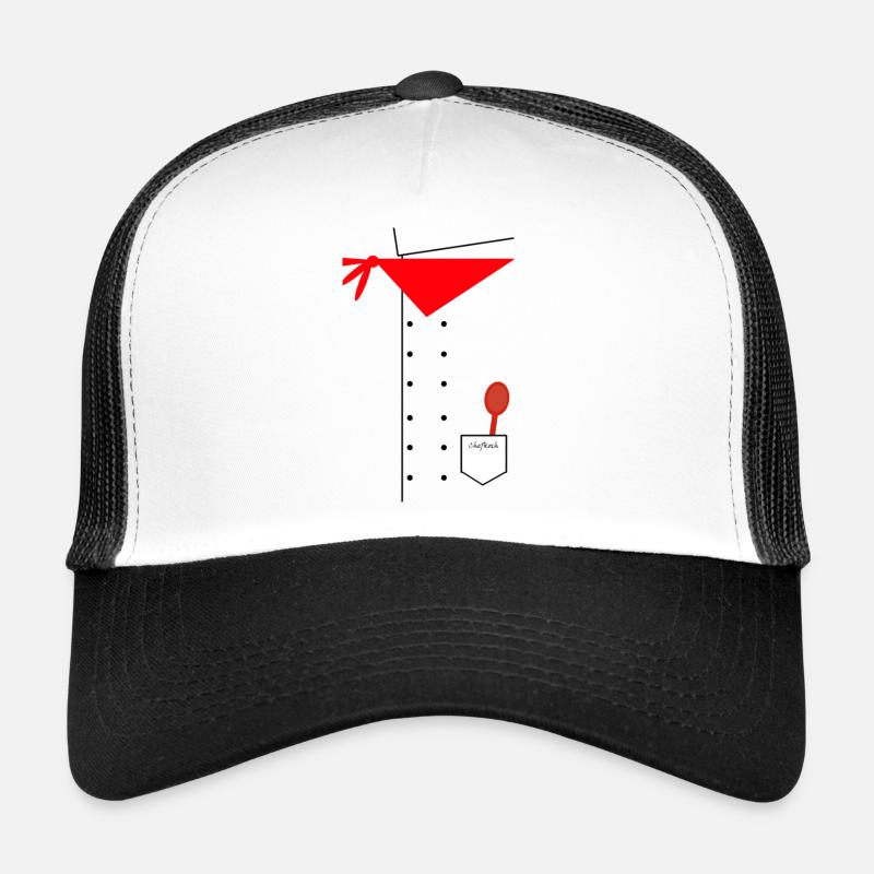 Cuisinier - Casquette trucker  - blanc/noir