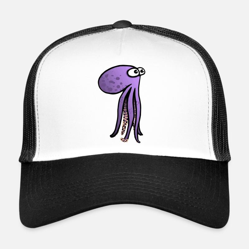 Poulpy - Trucker Cap - Weiß/Schwarz