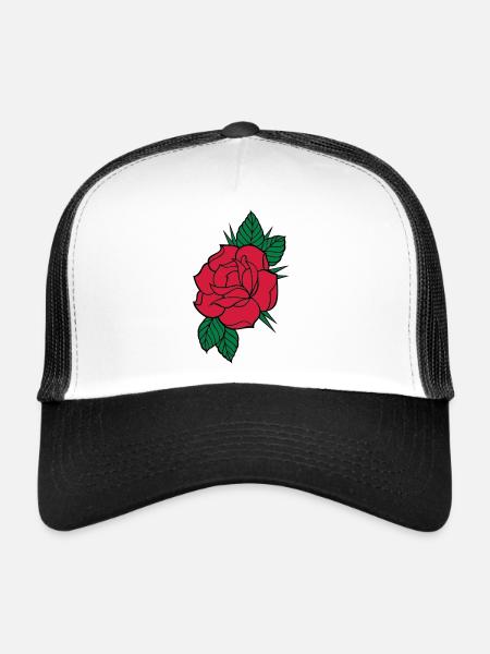 Rose - Tricolore - Casquette trucker  - blanc/noir - Devant