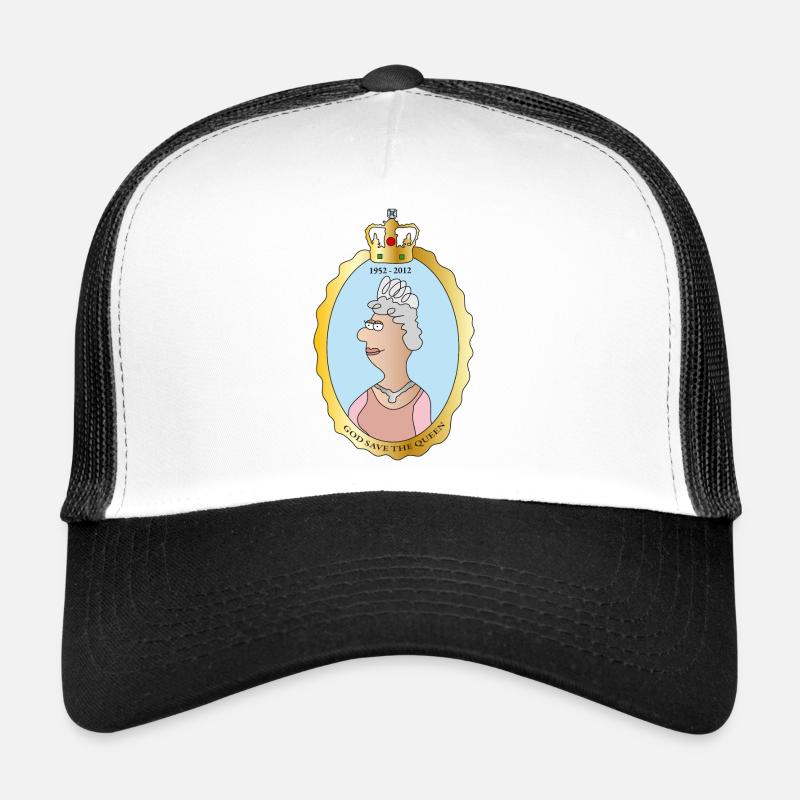 Queen Elizabeth II - Trucker Cap - Weiß/Schwarz