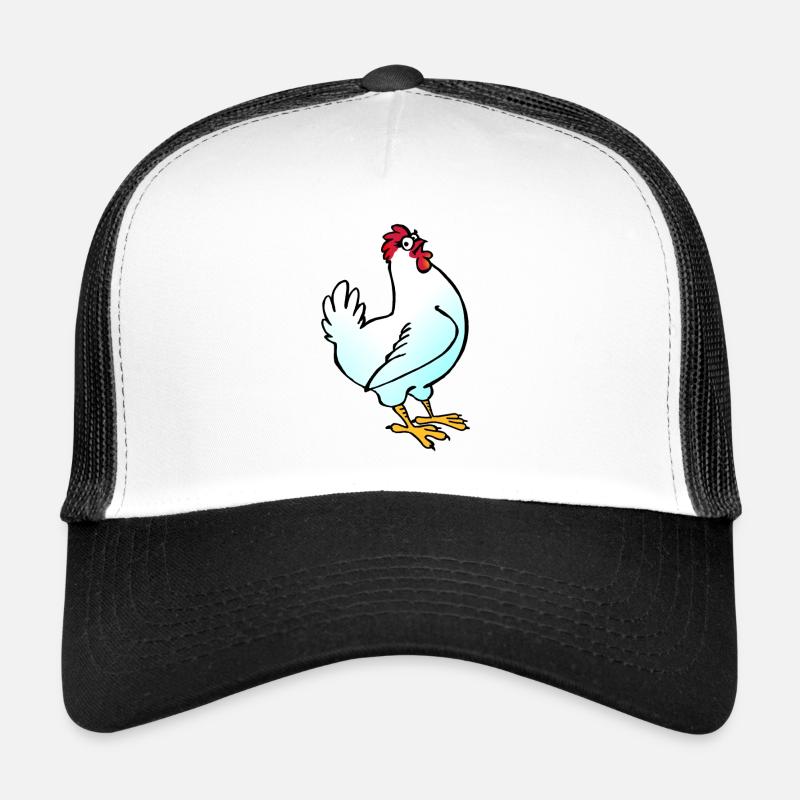 Poule - Casquette trucker  - blanc/noir