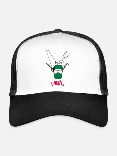 Chirurgien - Casquette trucker  - blanc/noir - Devant