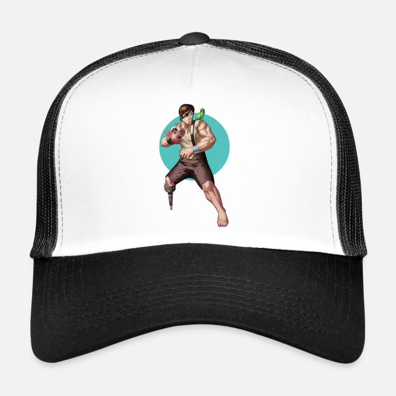 PigPirate - Trucker Cap - Weiß/Schwarz