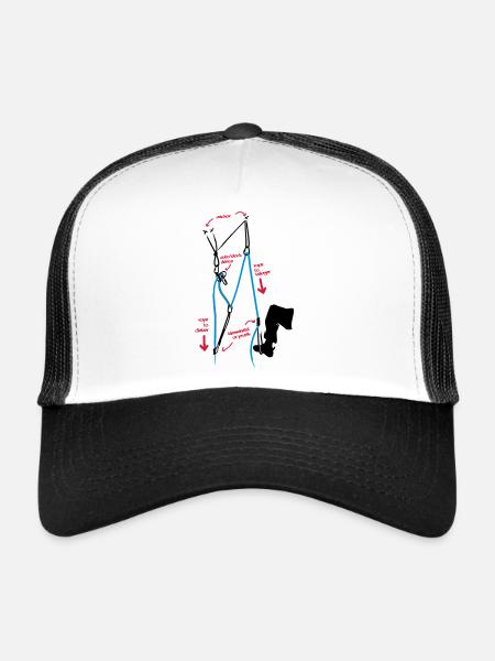Climbing - Pulley for buddy rescue - Trucker Cap - white/black - Front