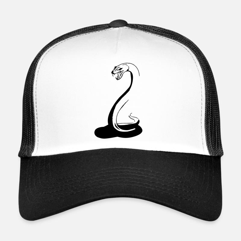serpent - Casquette trucker  - blanc/noir
