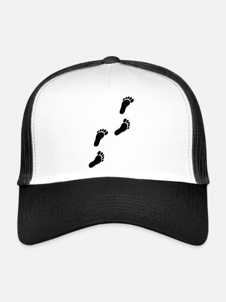 feets_f1 - Casquette trucker  - blanc/noir - Devant