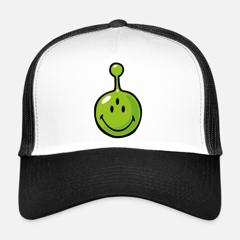 Smiley Alien - Trucker Cap - Weiß/Schwarz