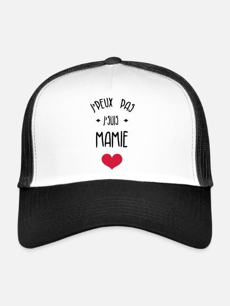 Grandma Oma Großmütter Mamy Mamie Grand-Mère - Trucker Cap - white/black - Front