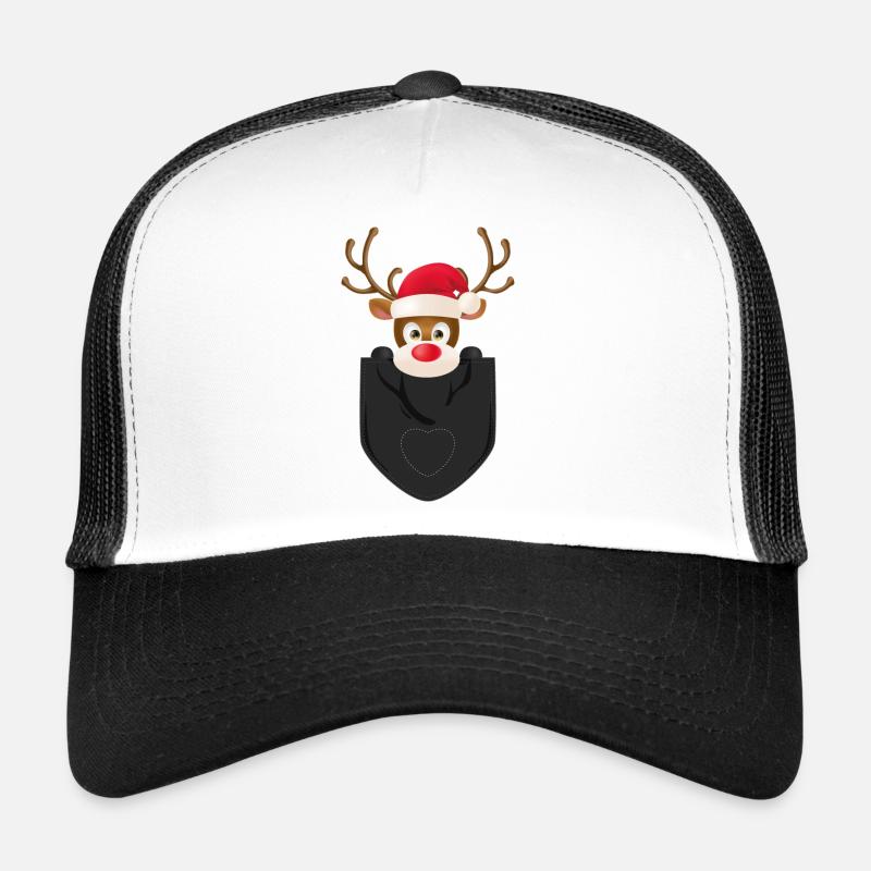 Christmas Reindeer - Trucker Cap - white/black