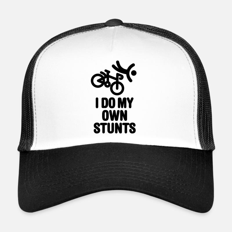 I do my own stunts - racing bicycle - Trucker Cap - Weiß/Schwarz