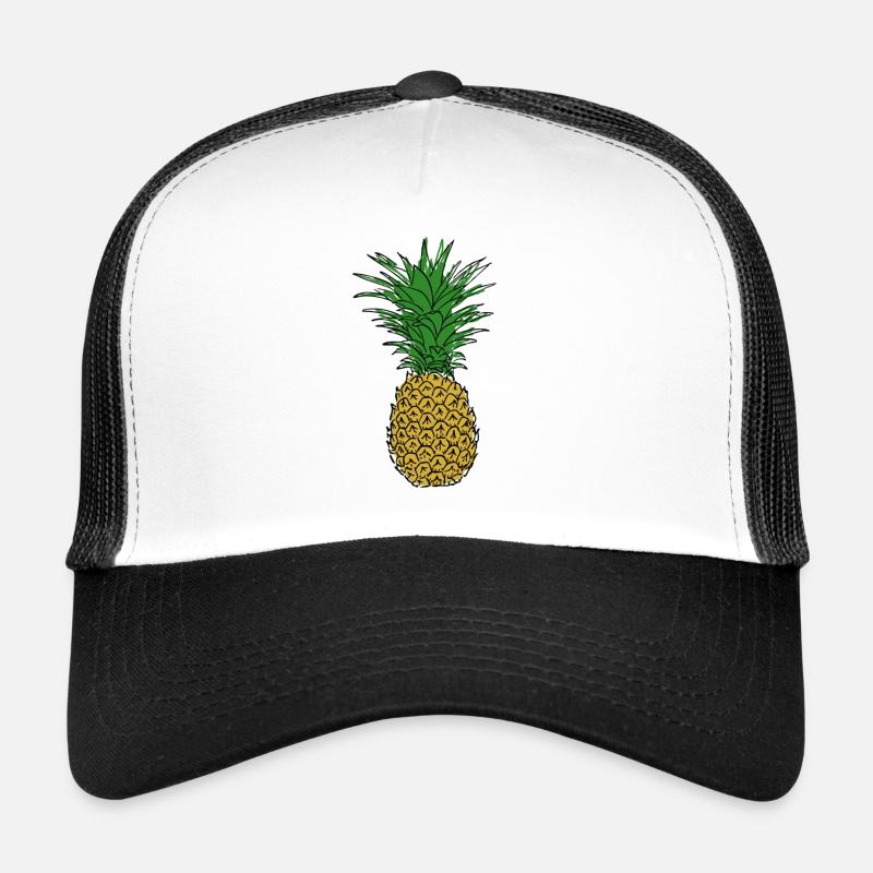 Ananas - Trucker Cap - Weiß/Schwarz