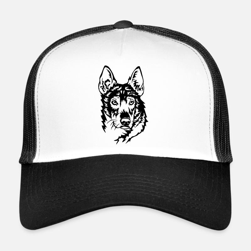 Alaskan Husky Head Trucker Cap