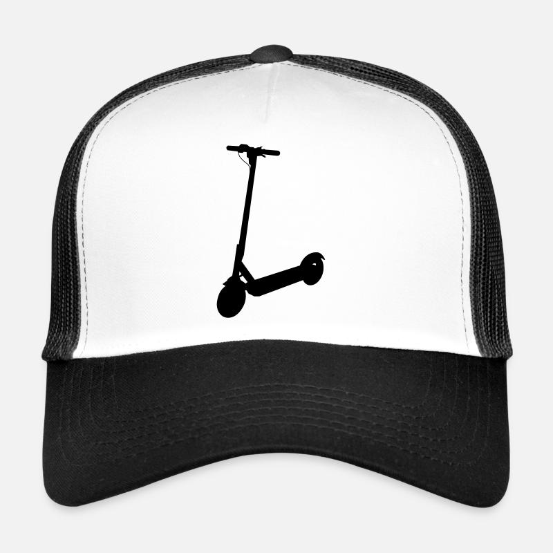 E-Scooter Elektro-Roller - Trucker Cap - Weiß/Schwarz
