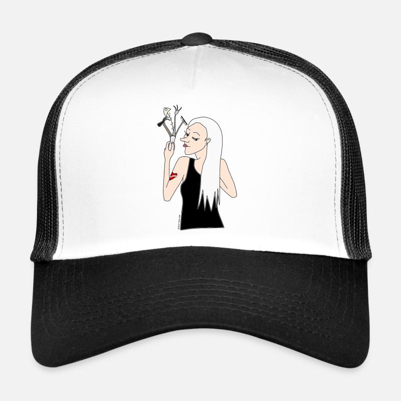 Hildelein - Casquette trucker  - blanc/noir