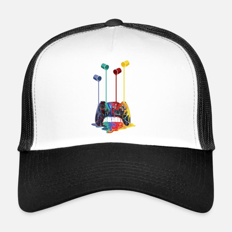 Rainbow Controller - Trucker Cap - white/black