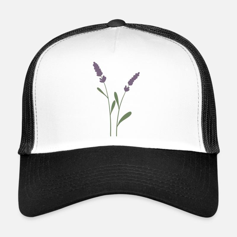 Lavande - Casquette trucker  - blanc/noir
