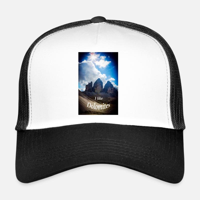 I like Dolomites Kopie - Trucker Cap - Weiß/Schwarz