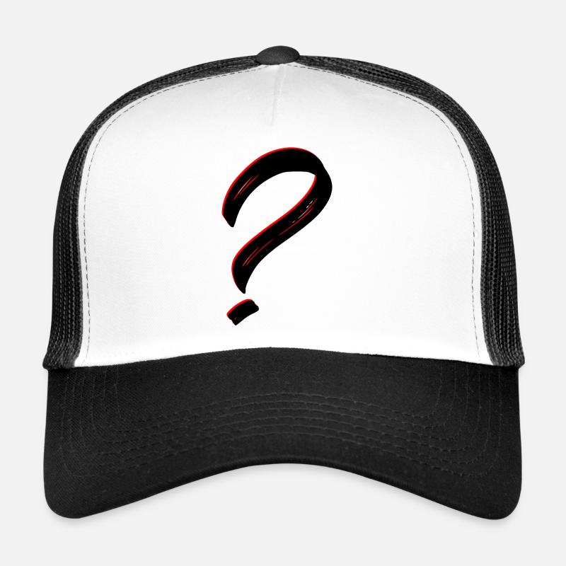 Question mark - Trucker Cap - white/black
