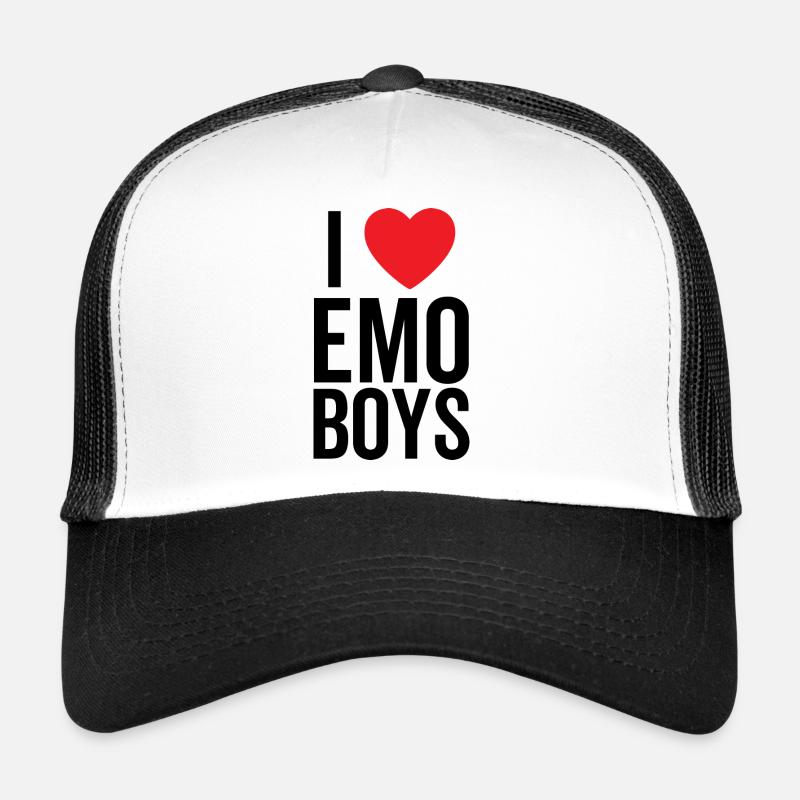 I Love Emo Boys Trucker Cap