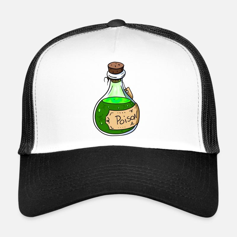 Gift Flasche - Trucker Cap - Weiß/Schwarz