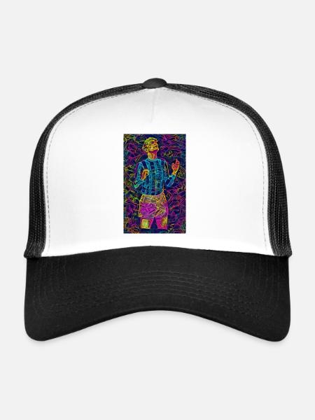 FootballMulticolor - Trucker Cap - white/black - Front