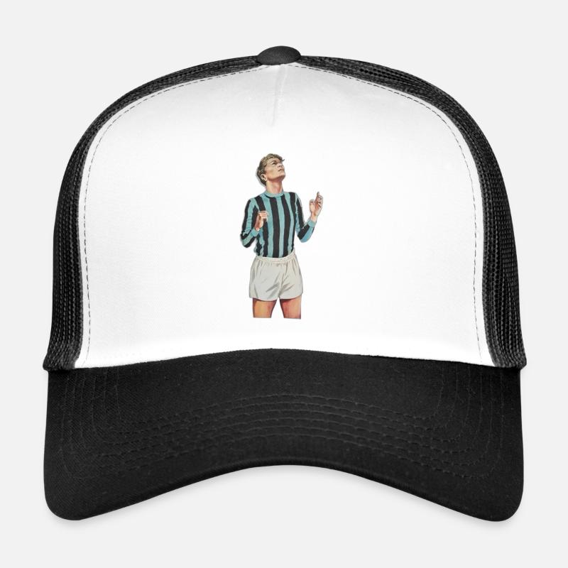Fußball - Trucker Cap - Weiß/Schwarz