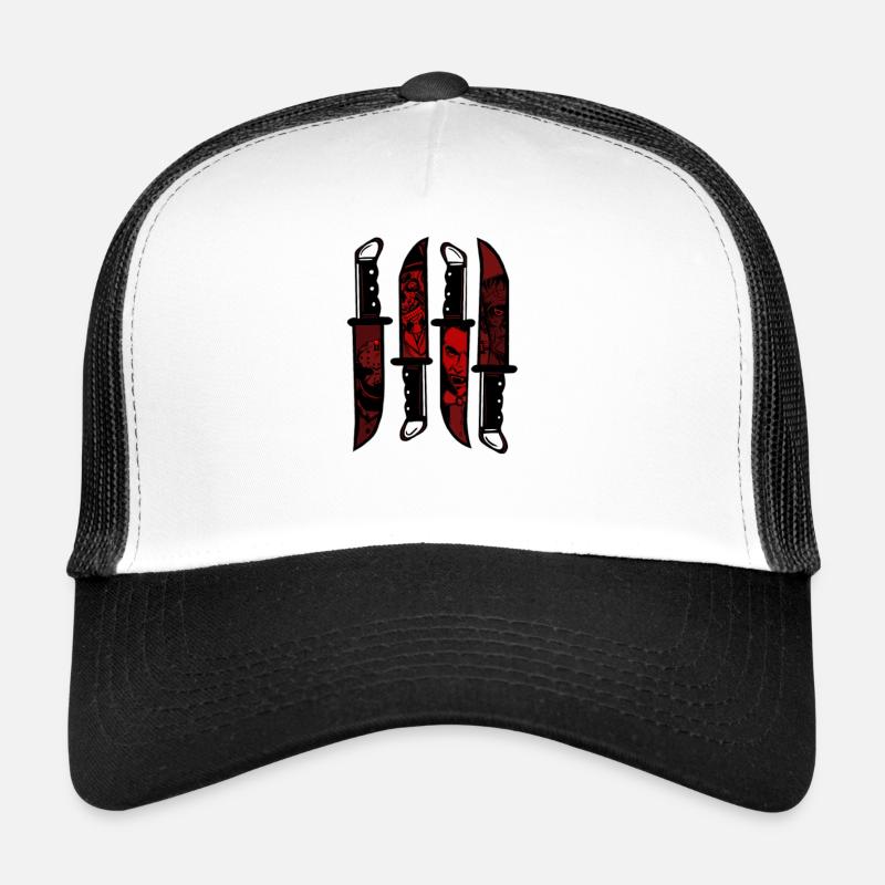 Couteaux d’horreur - Casquette trucker  - blanc/noir